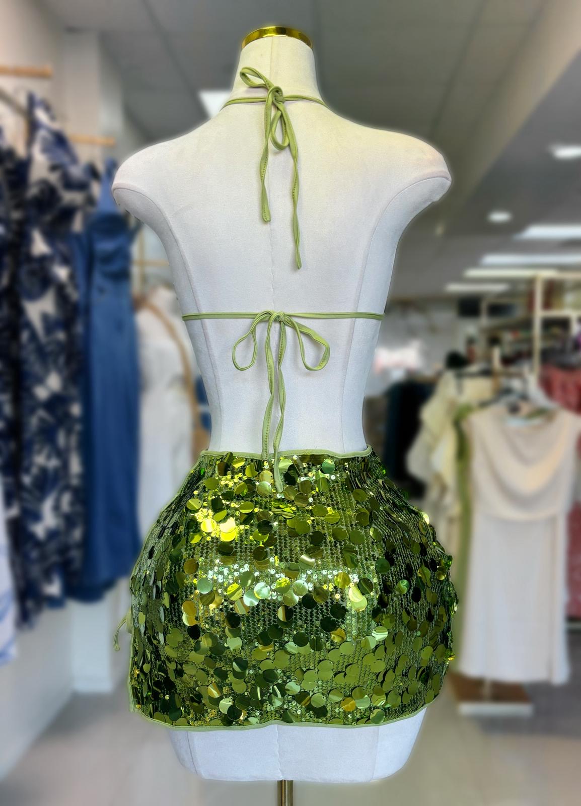 Emma Sequin Set (Green)