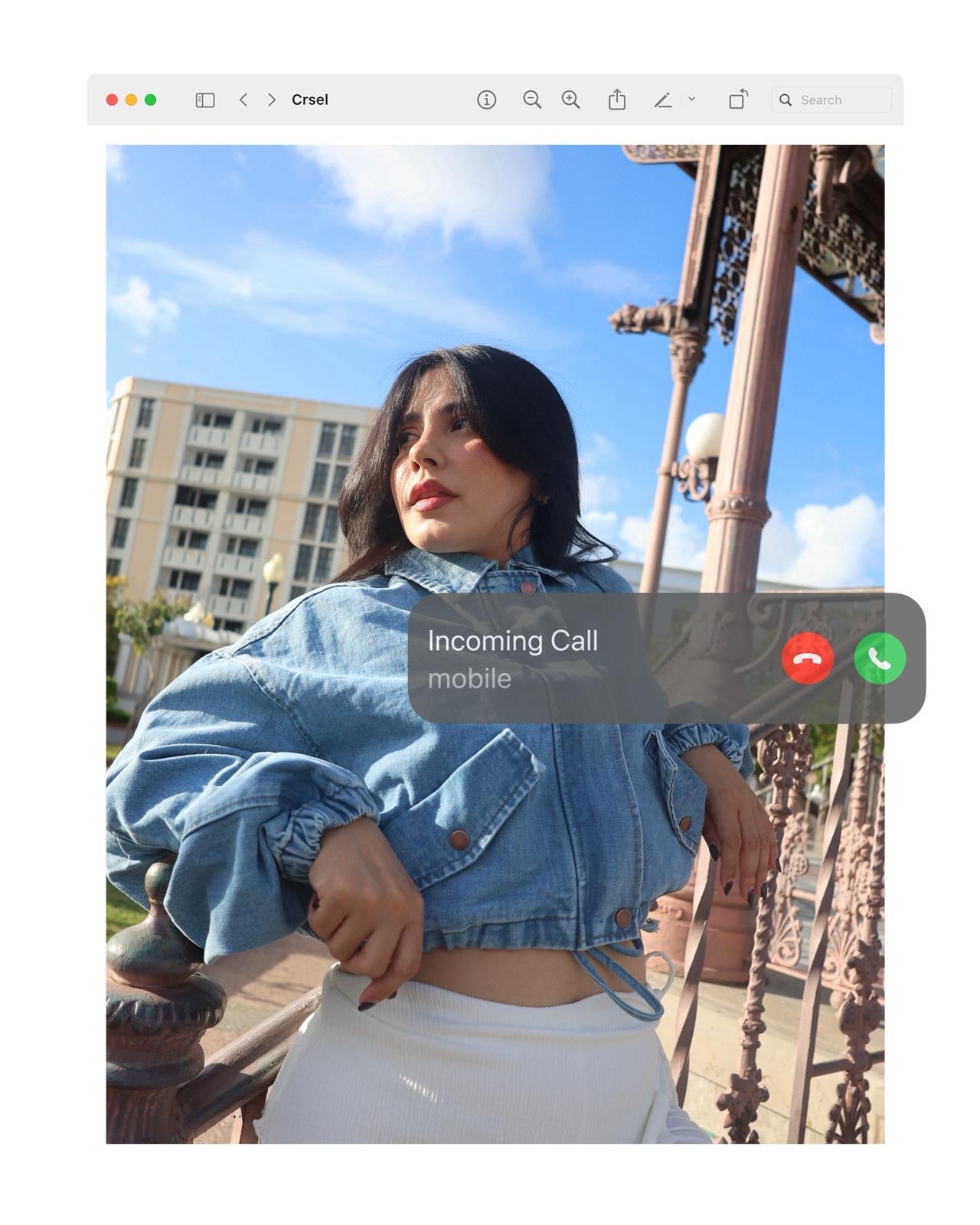 Rebecca Denim Jacket (Mid Blue)