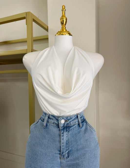 Paula Back Detail Top (White)