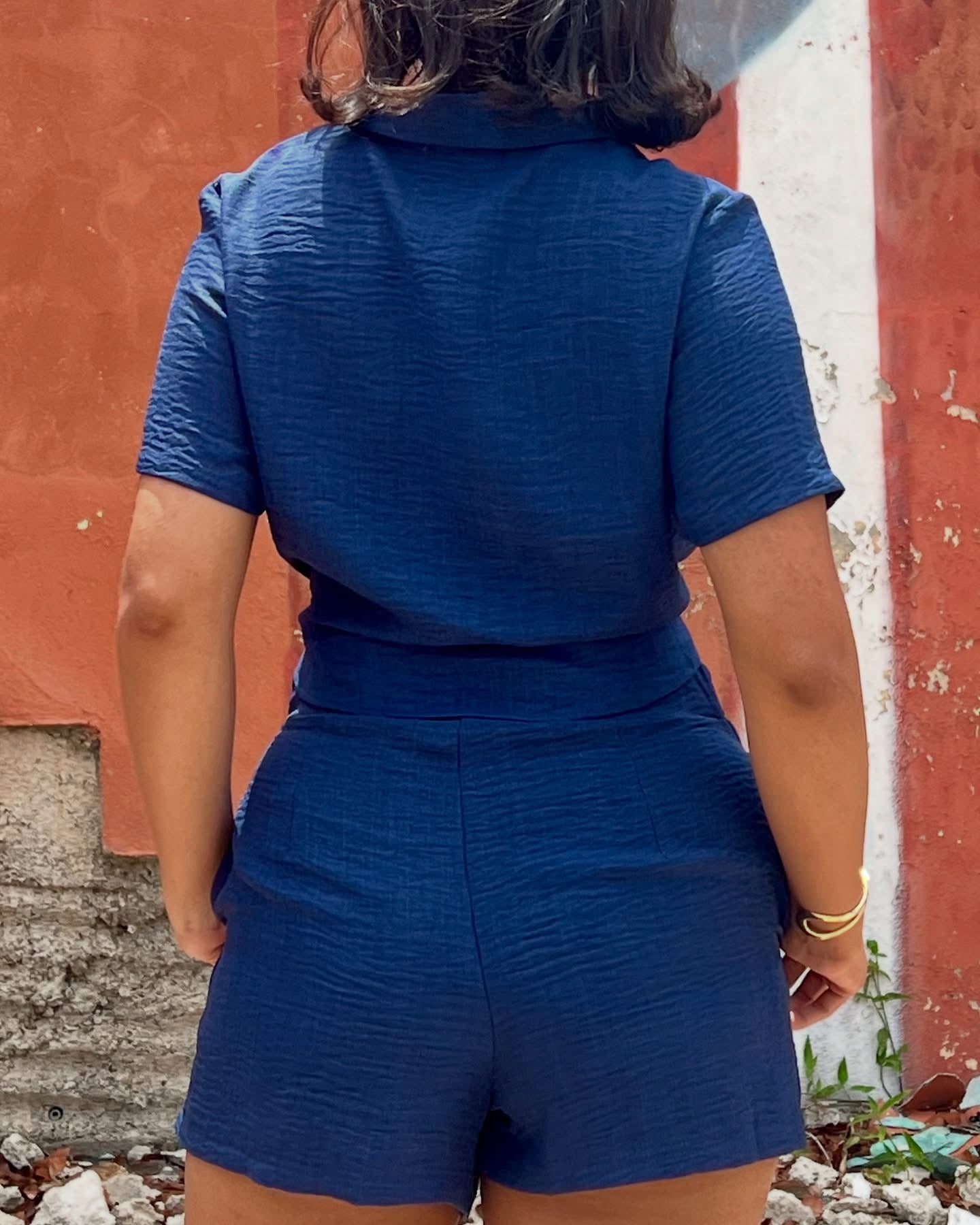 Mostera Dark Blue Short Set