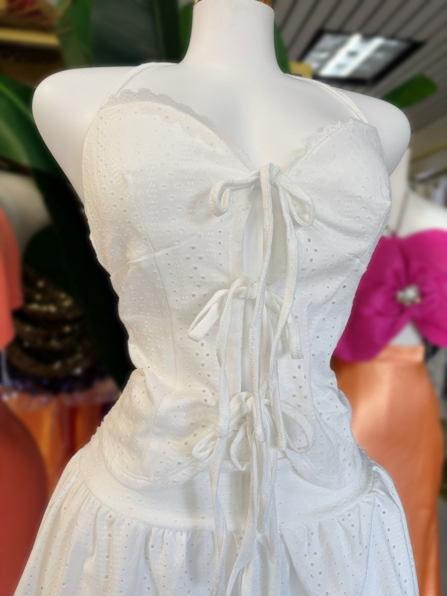 Bianca White Skirt Set