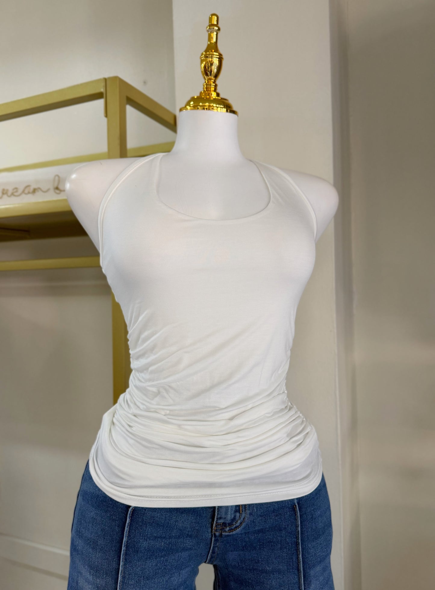 Amanda Halter Top (White)