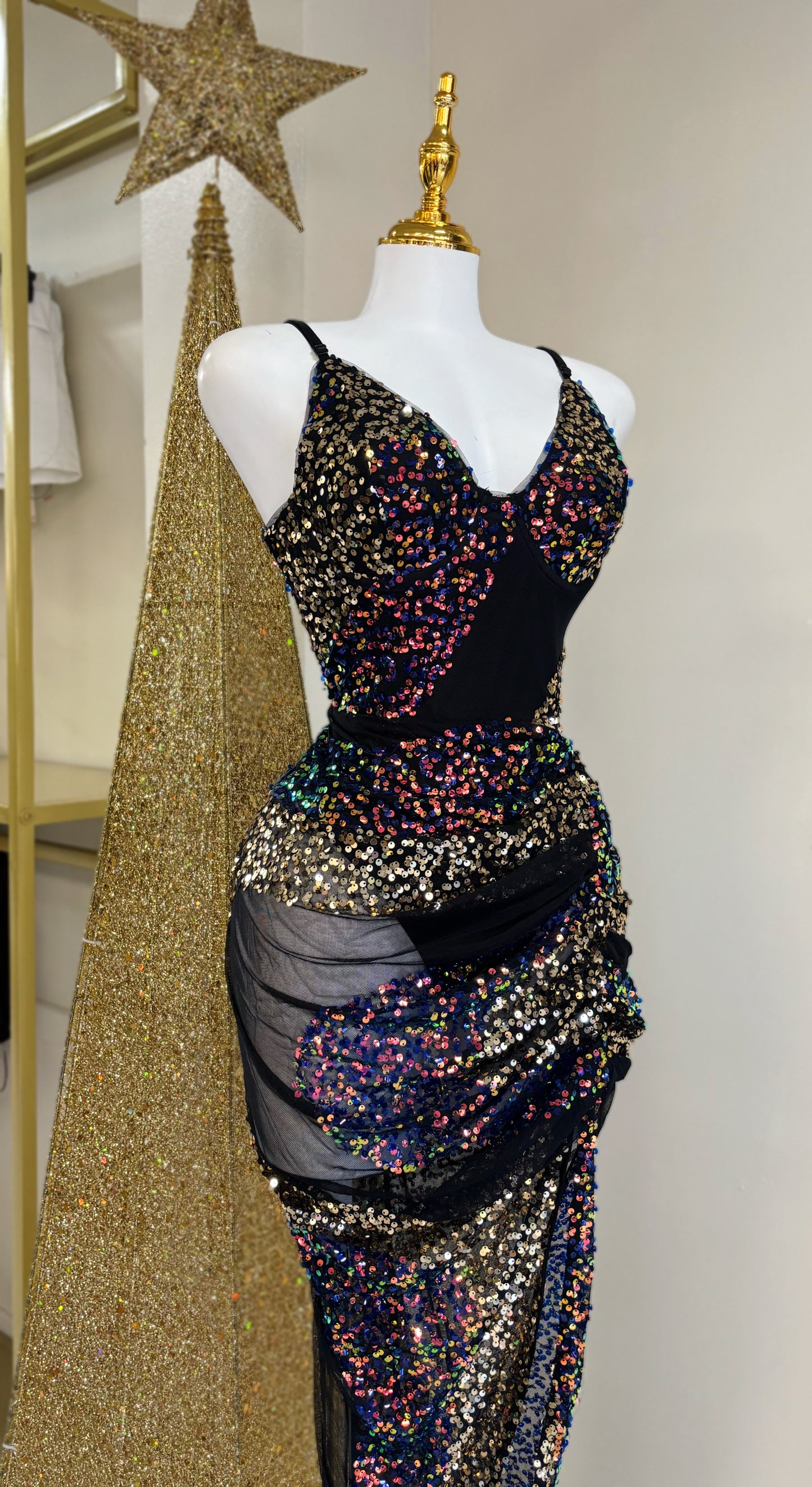 Irina Colors Sequin Dress