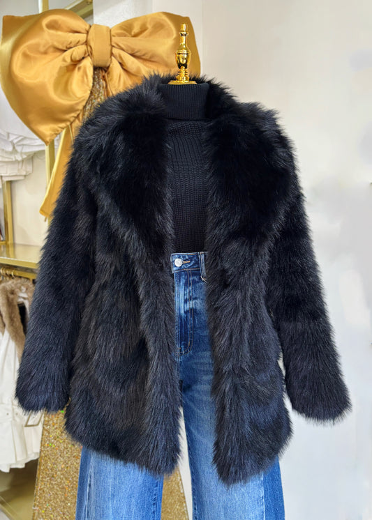 Holanda Black Fur Coat