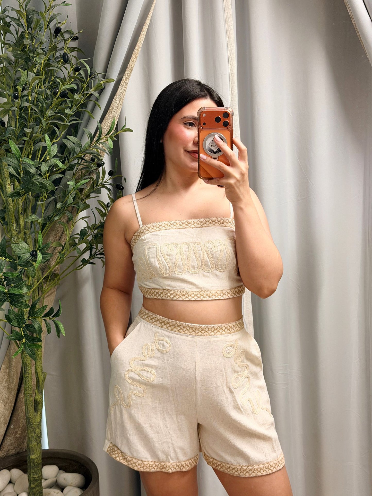 Karina Linen Short Set