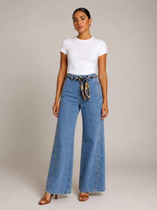 Juliana Belt Jean (Light Blue)