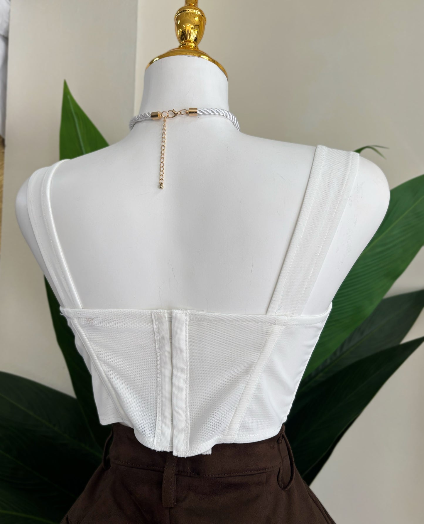 Britney White Corset (Corre pequeño)
