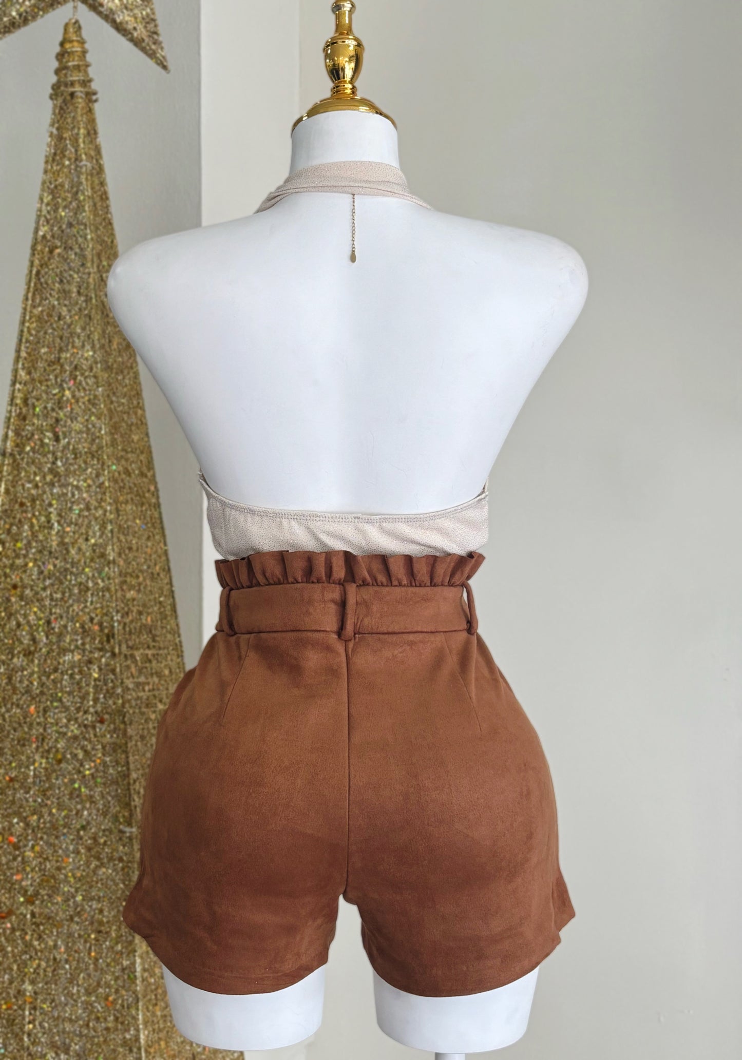 Merida Suede Short Dress (Camel)