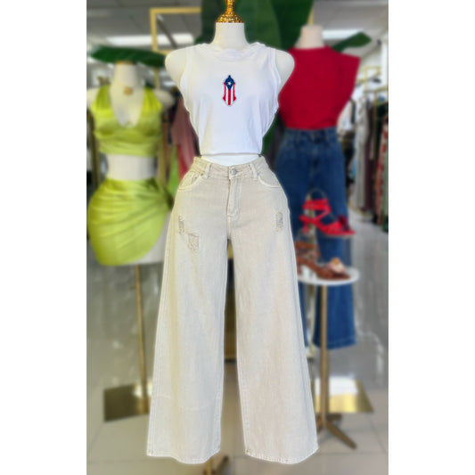 Aimar Low Rise Wide Leg Jeans