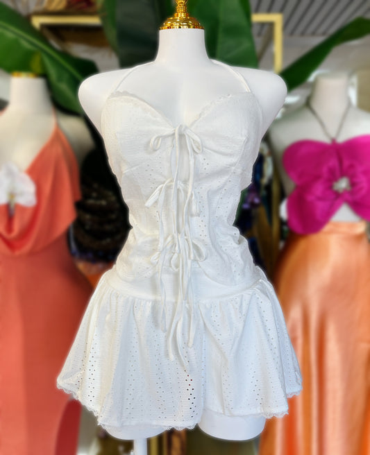 Bianca White Skirt Set