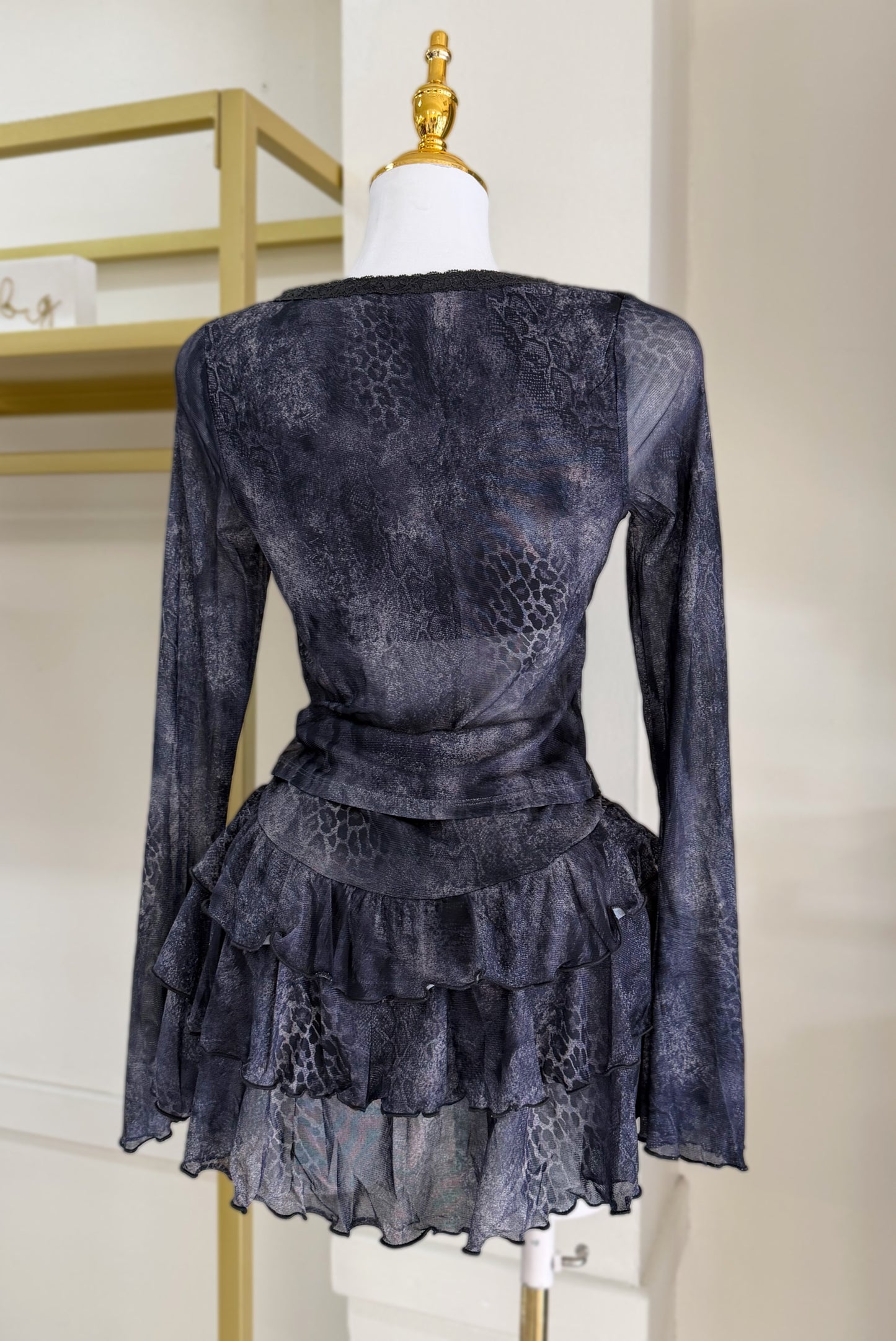 Midnight Print Skirt Set