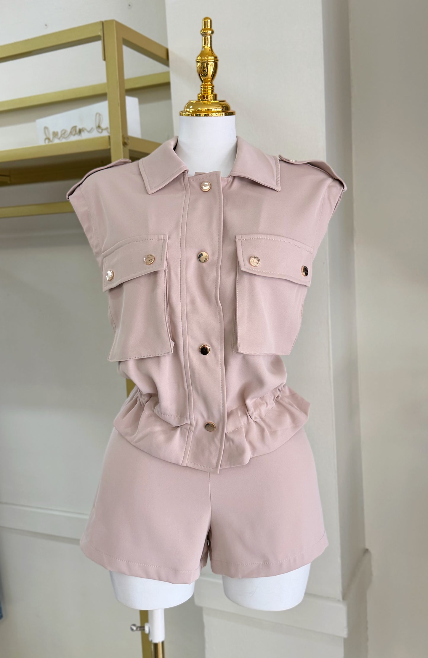 Rita Short Set (Beige)