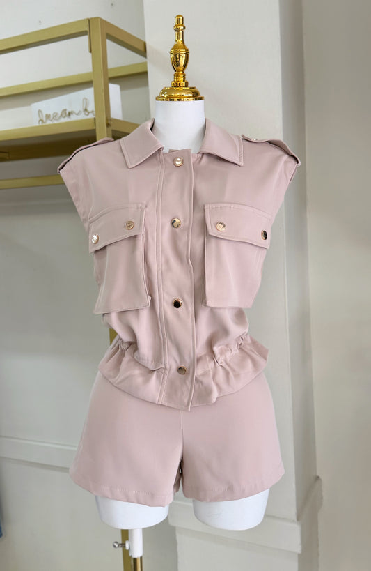 Rita Short Set (Beige)
