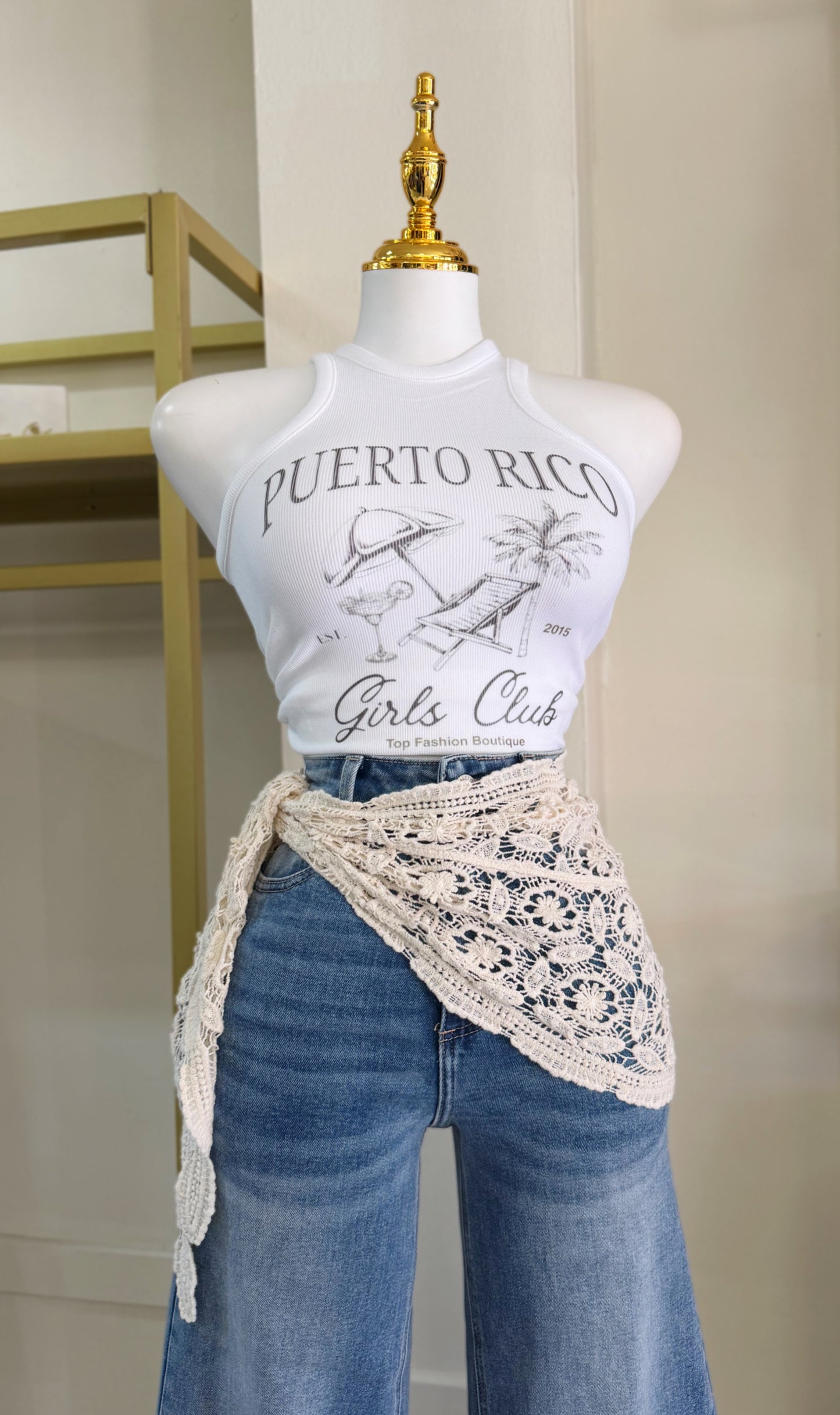 Adarah Crochet Detail Jean