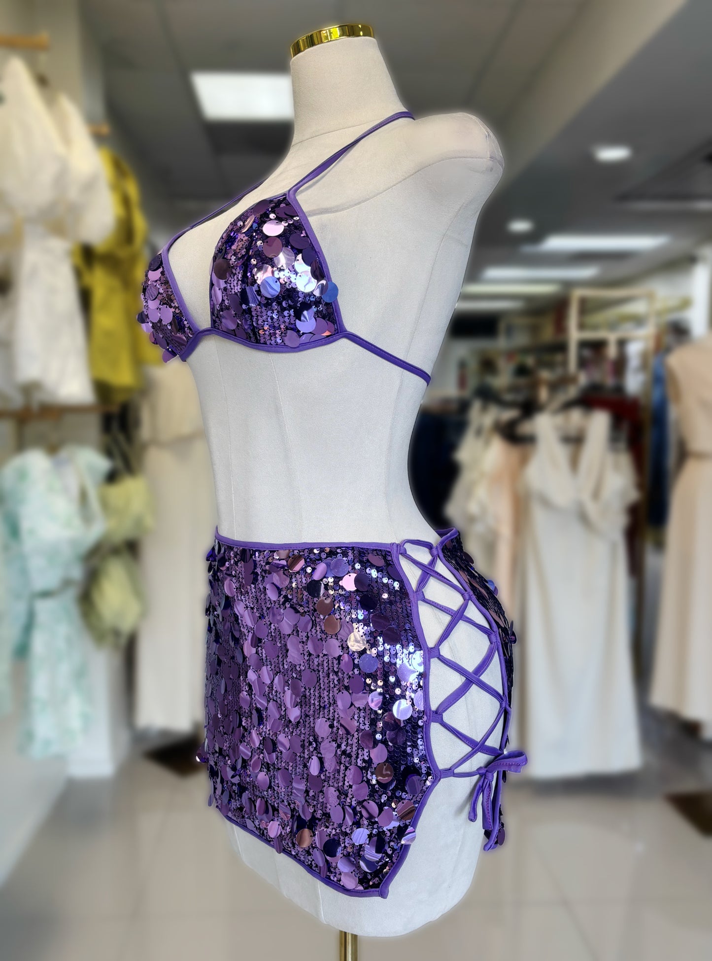 Emma Sequin Set (Purple)