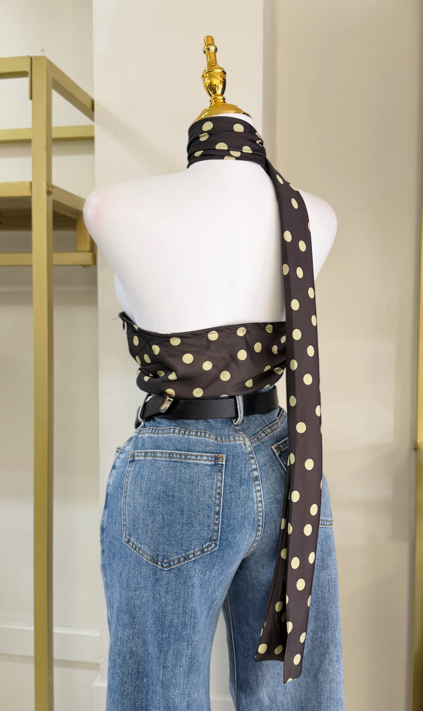 Marlene Polka Scarf Blouse