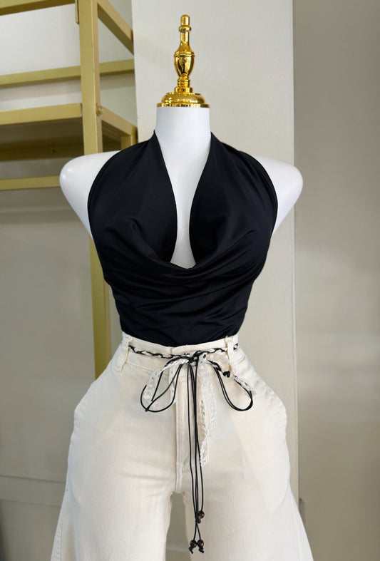 Paula Back Detail Top (Black)