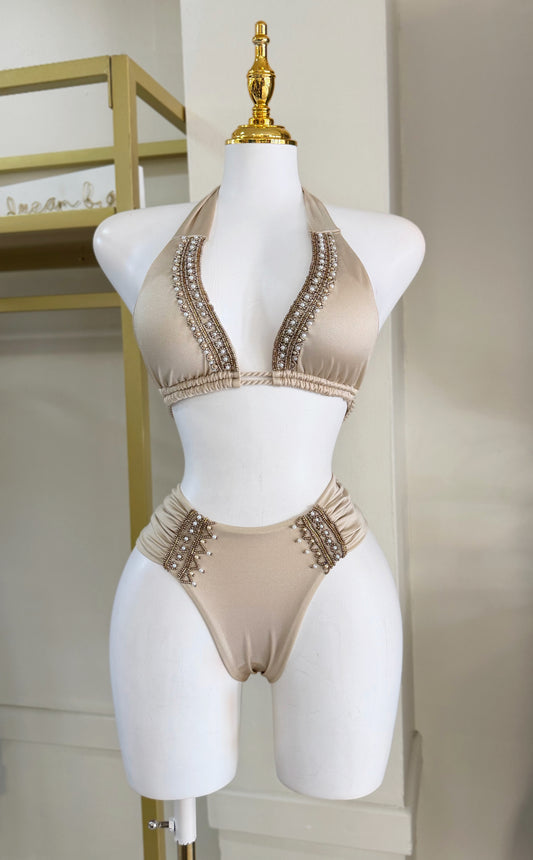 Capri 2 Pieces Swimwear (Sage/Dorado/Crema)
