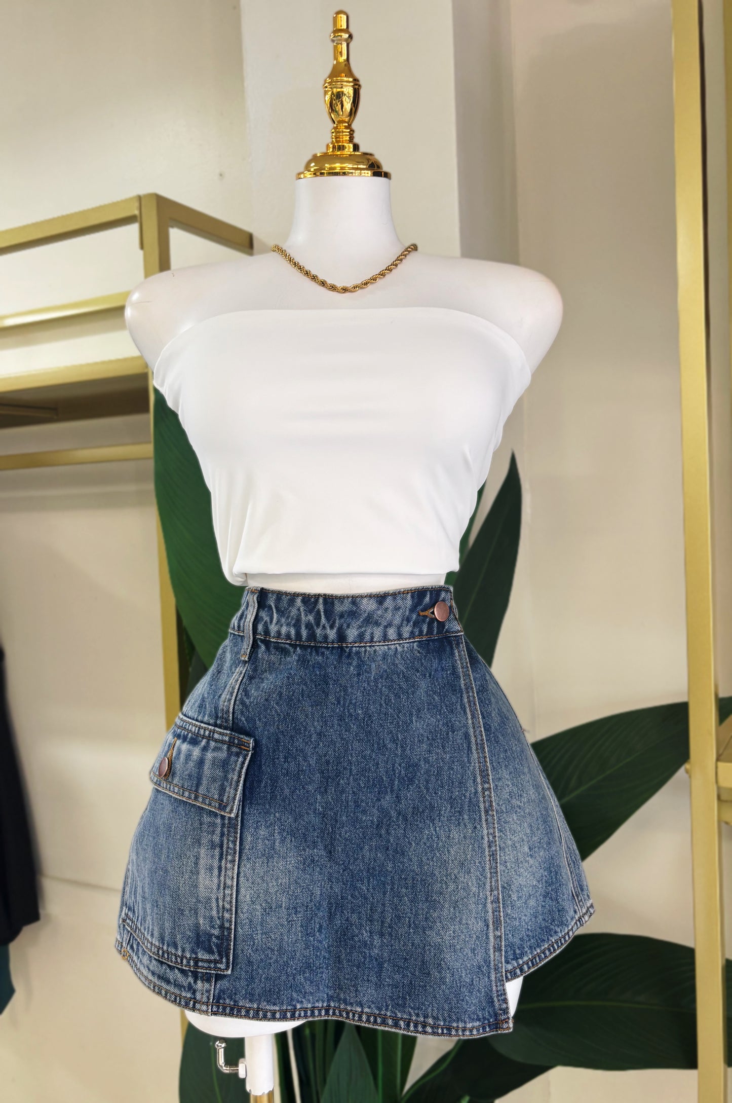 Milena Crop Top (White) CORRE PEQUEÑA
