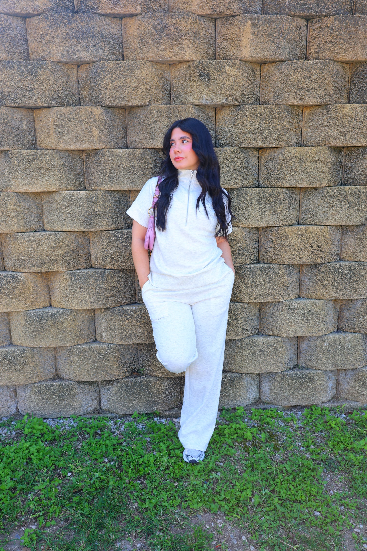 Karlotta Comfy Pant Set (Ivory)
