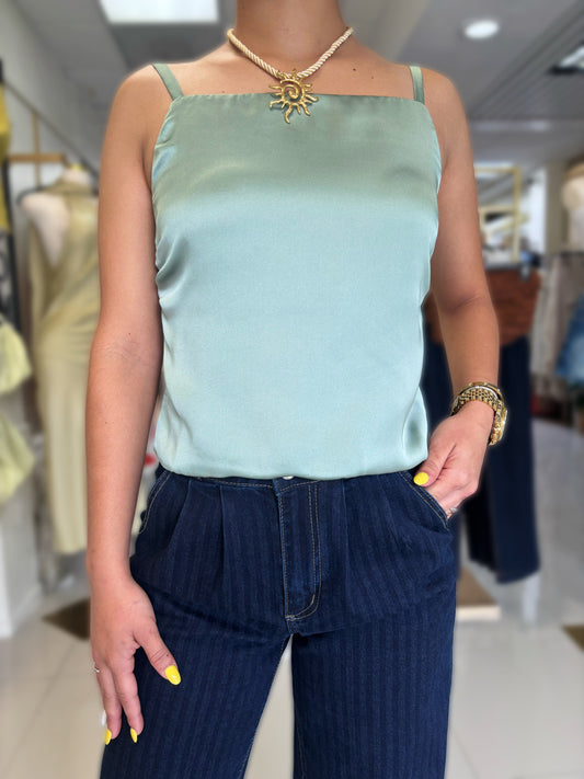Zoe Back Knot Satin Top (2 colores)