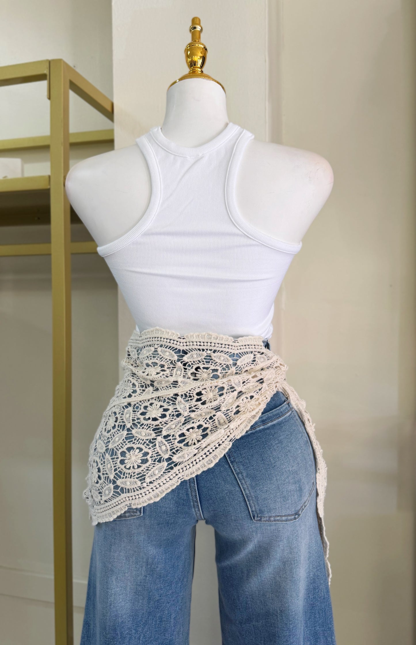 Adarah Crochet Detail Jean