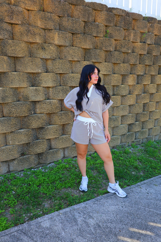 Paula Stripe Short Set