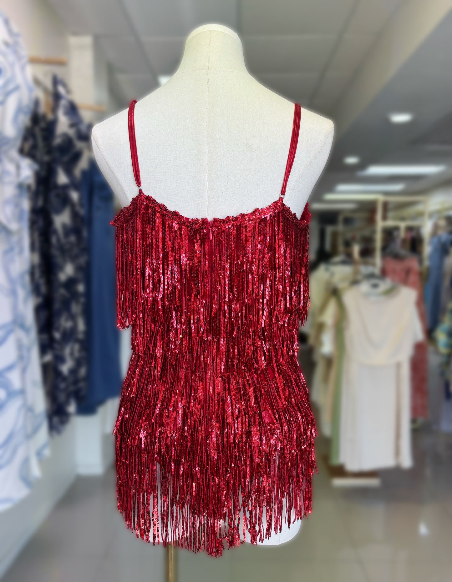 Ariana Fringe Sequin Romper