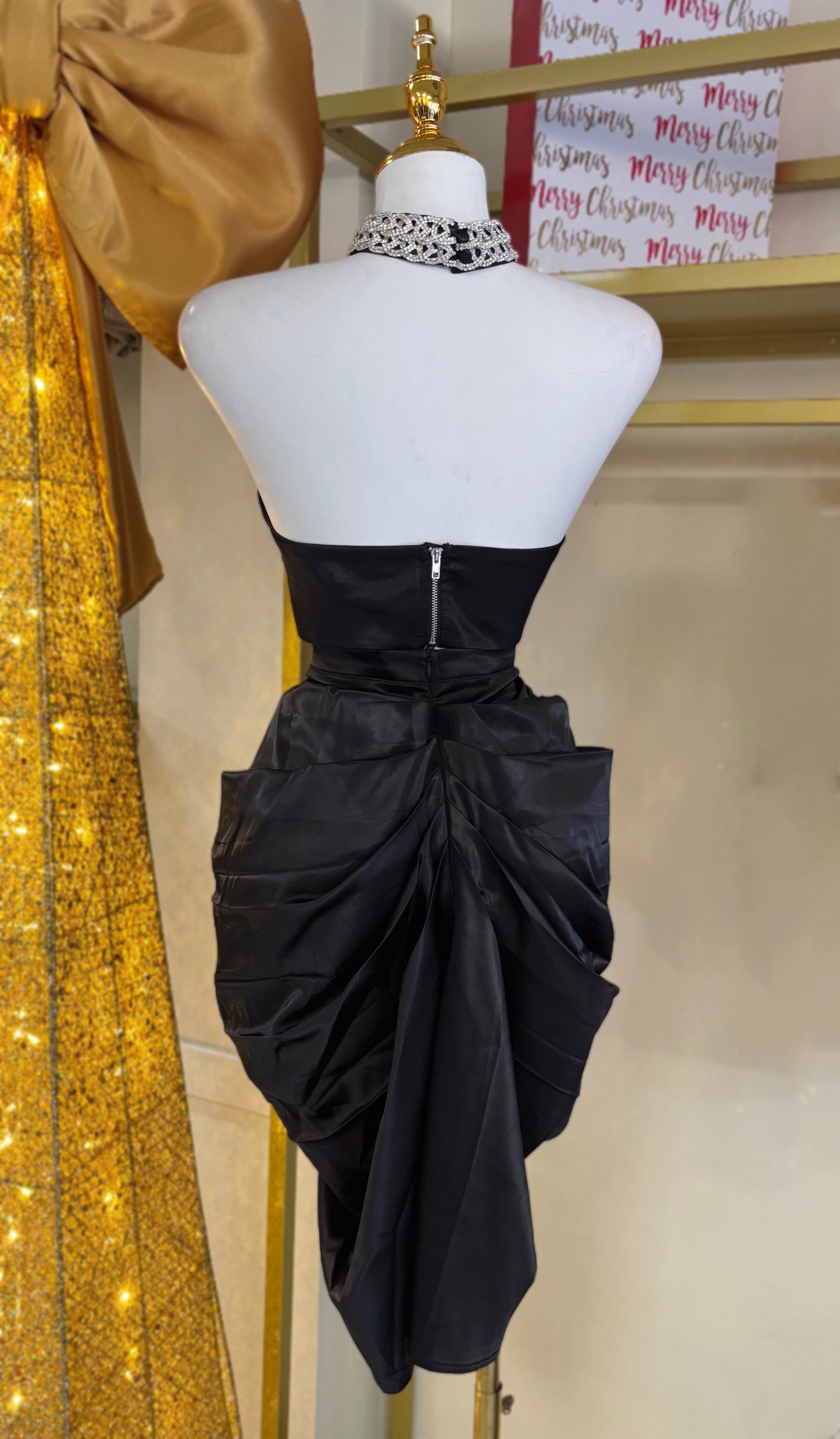 Zahira Diamonds Neck Skirt Set