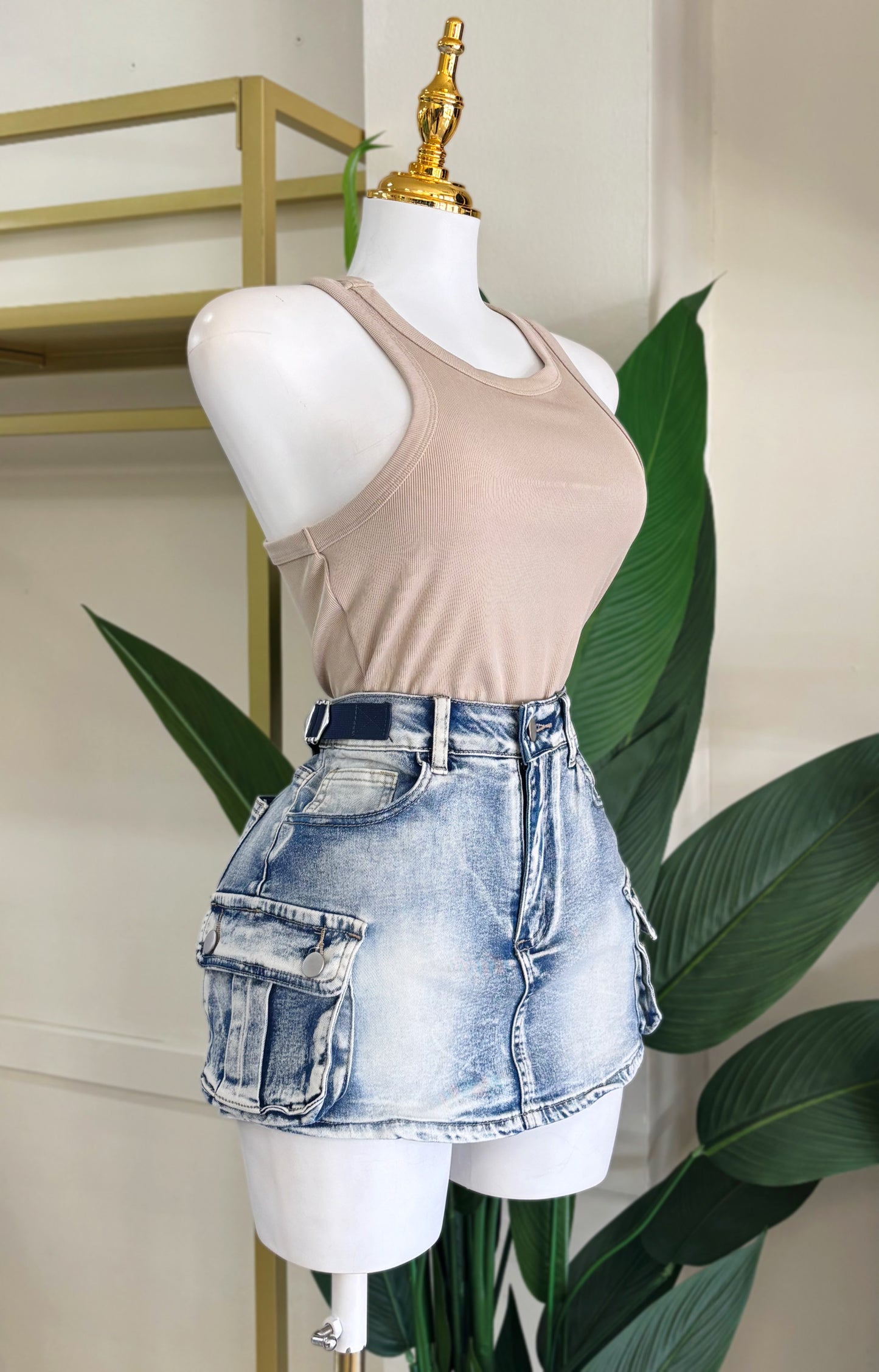 Amira Denim Skort (Stretch)