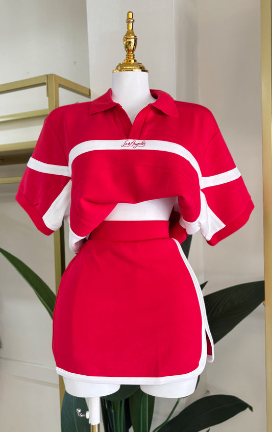 Camile Skort Set (Red) PRE ORDEN