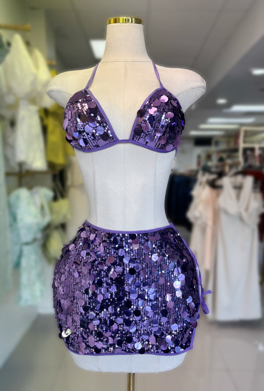 Emma Sequin Set (Purple)