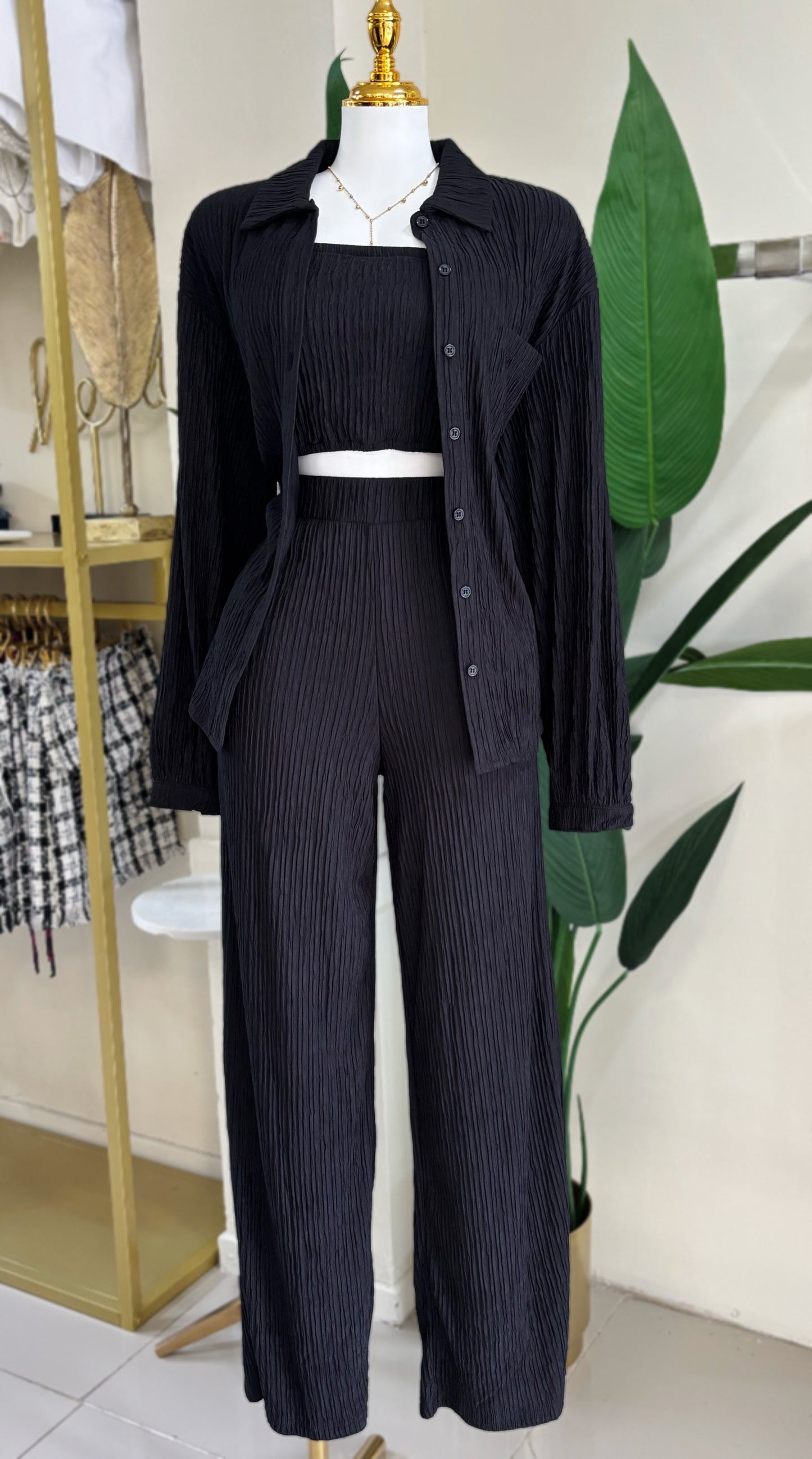 Renata 3 Pieces Travel Set (Negro)