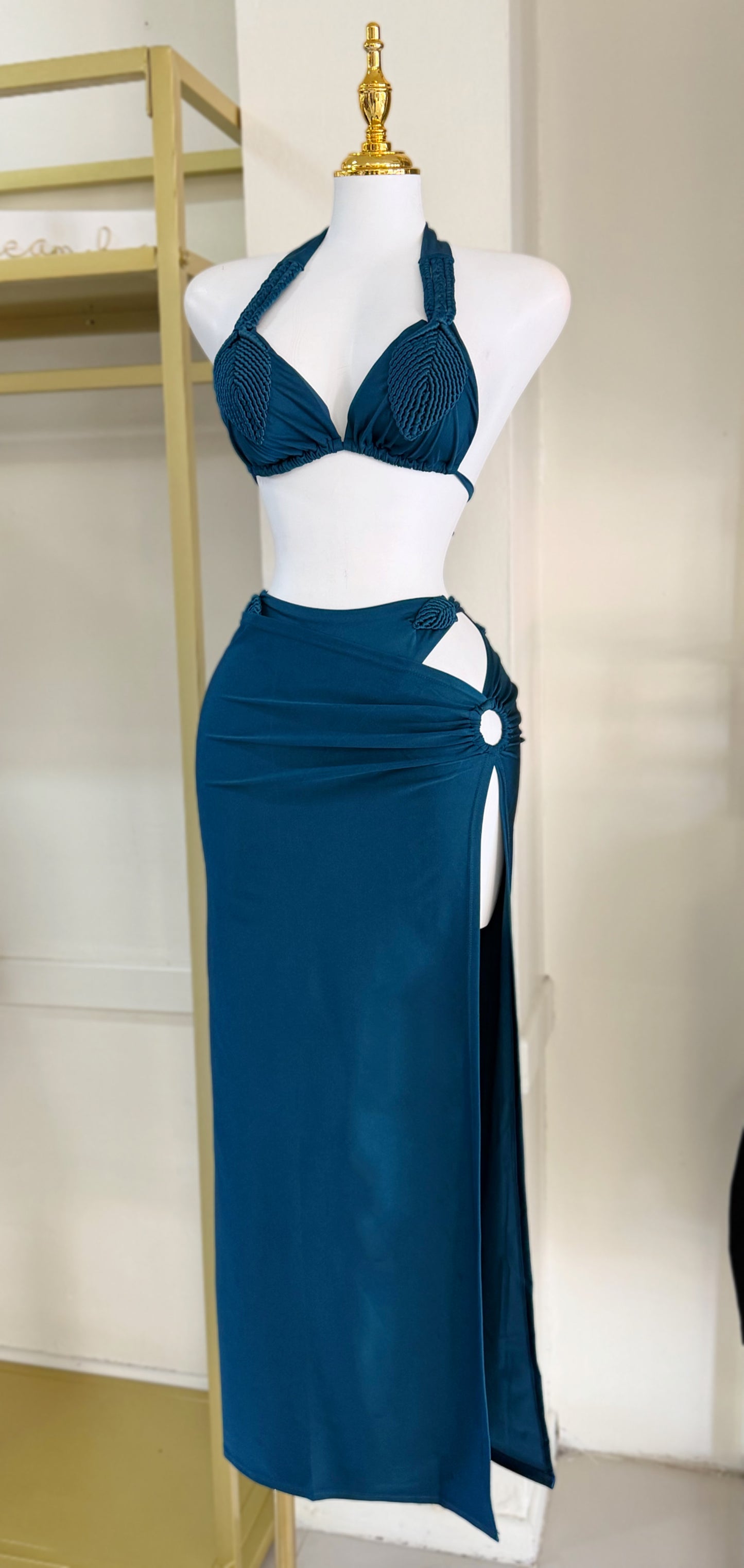 Fiji 3 Pieces Swimwear (Rojo/Negro/Crema/Teal)