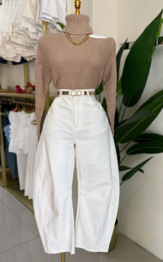 Amira Barel Jeans (Blanco/Negro/Crema)