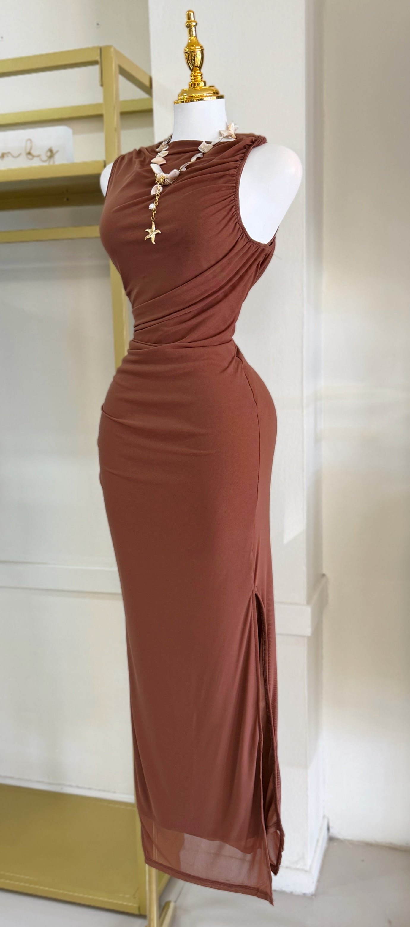 Amira Mesh Maxi Dress