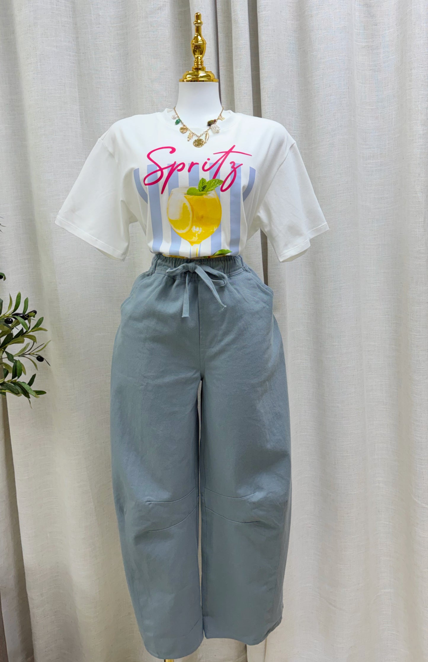 Cloud Barrel Pants (Blue)
