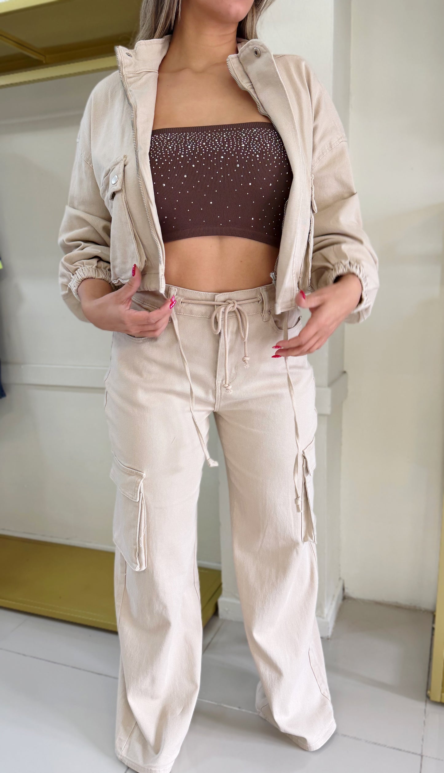Pamela Cargo Pant Set (Corre grande)