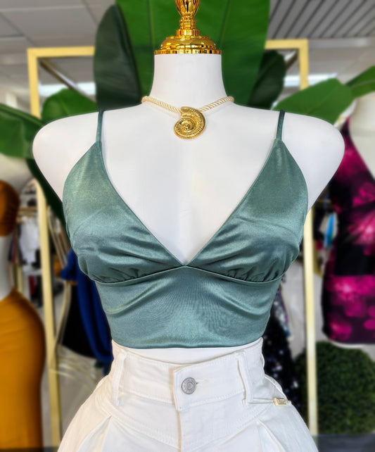 Lia Satin Crop Top (4 colores)