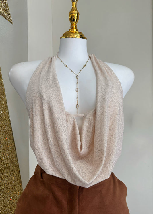 Paulina Glitter Top (Crema)