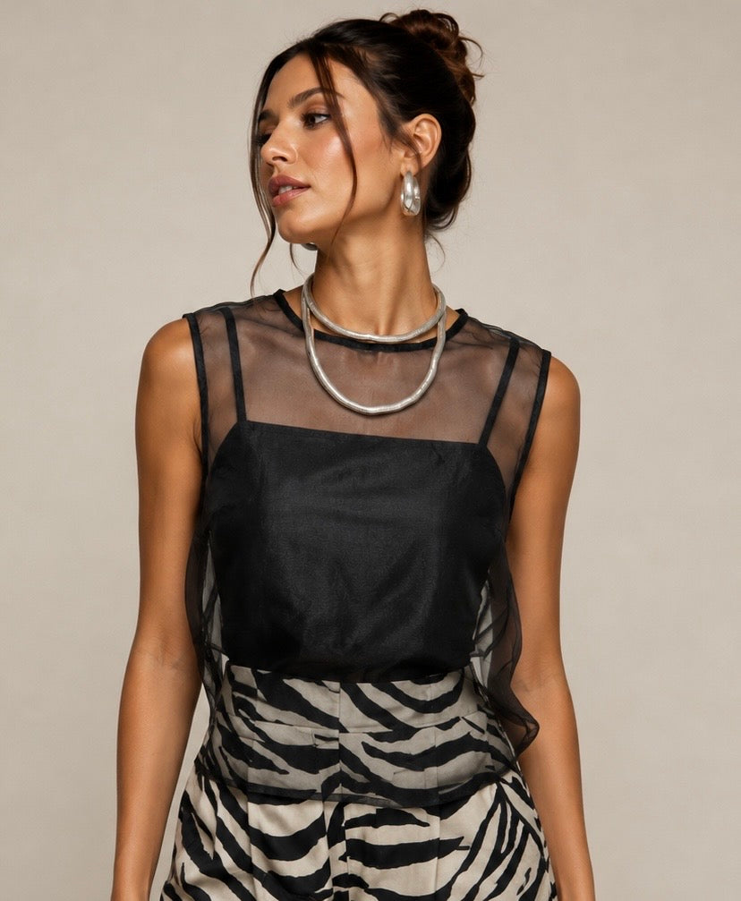Muse Mesh Top (Black)