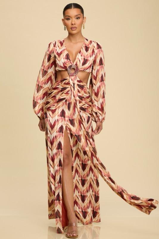 Milena Rust Maxi Dress