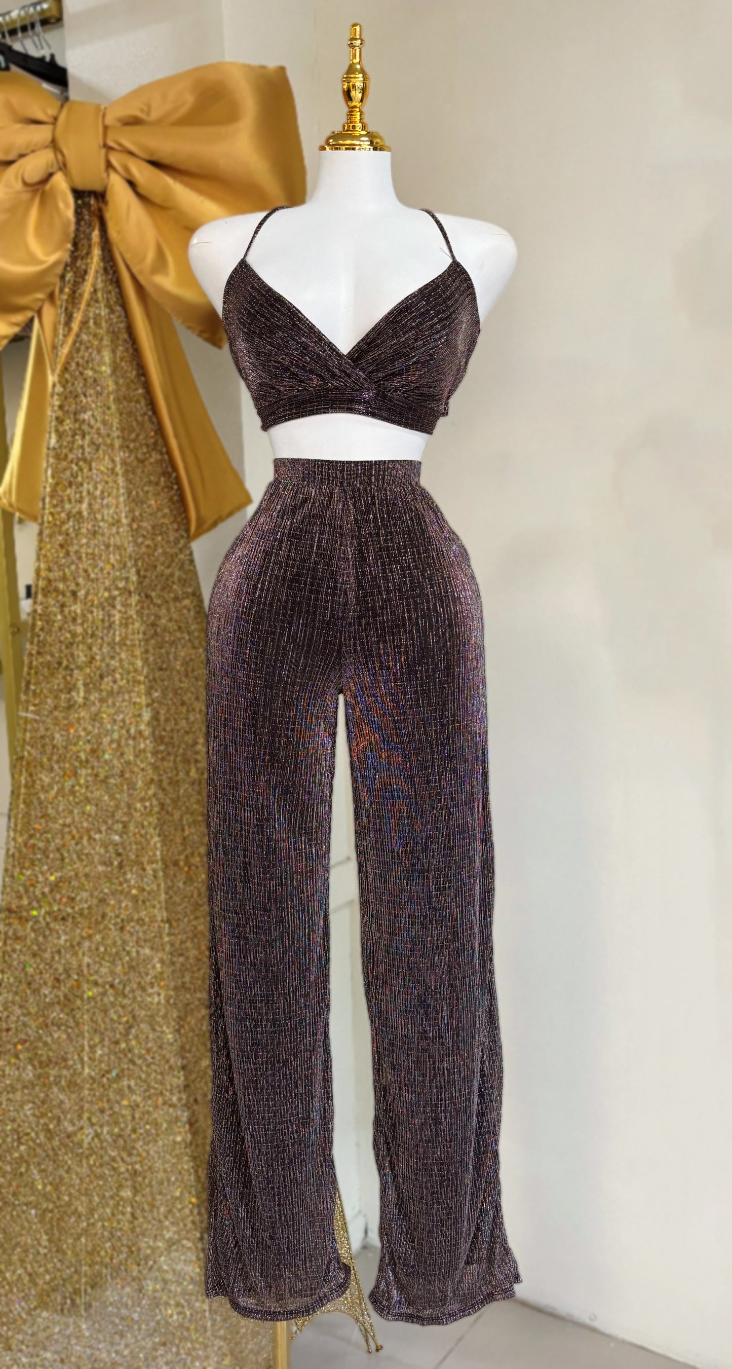 Elena Glitter Pant Set