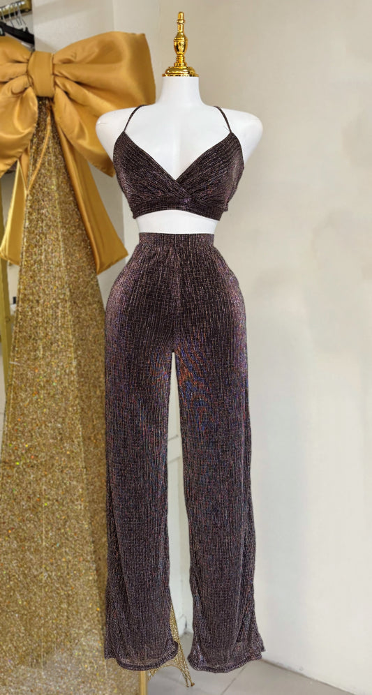 Elena Glitter Pant Set