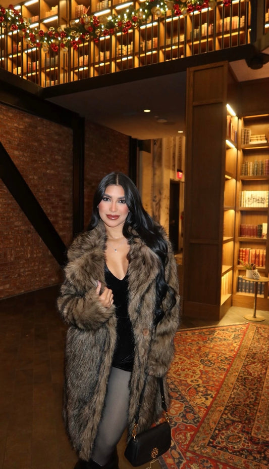 Manhattan Faux Fur Long Coat