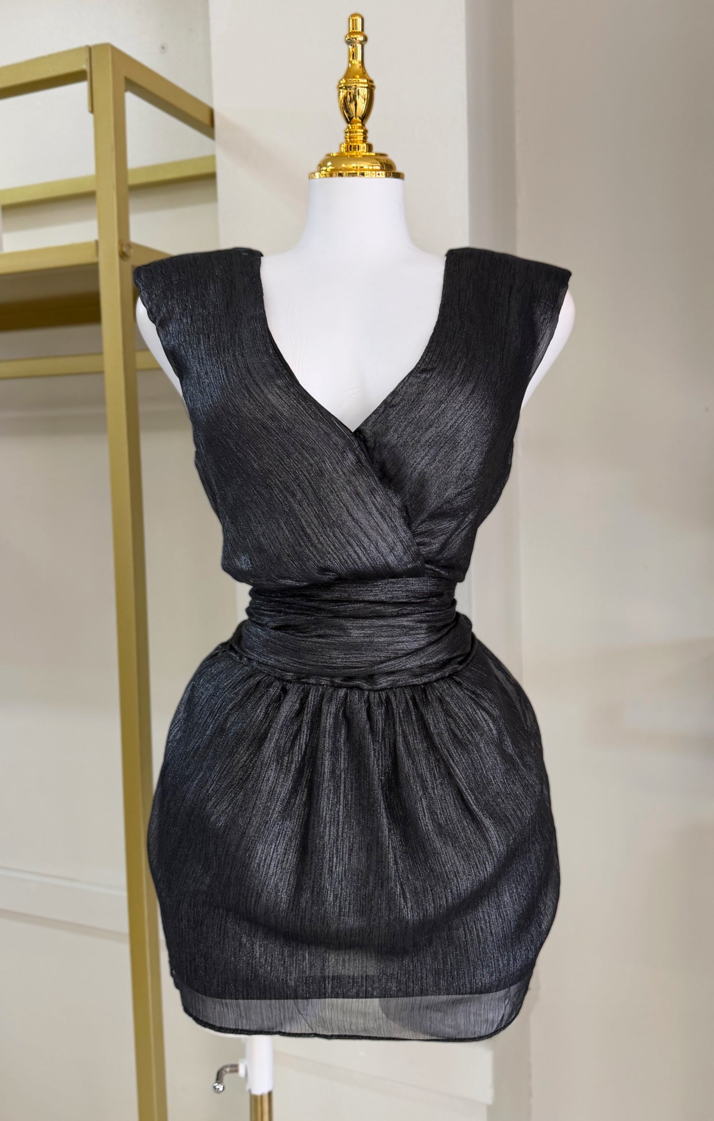 Elena Metallic Short Dress