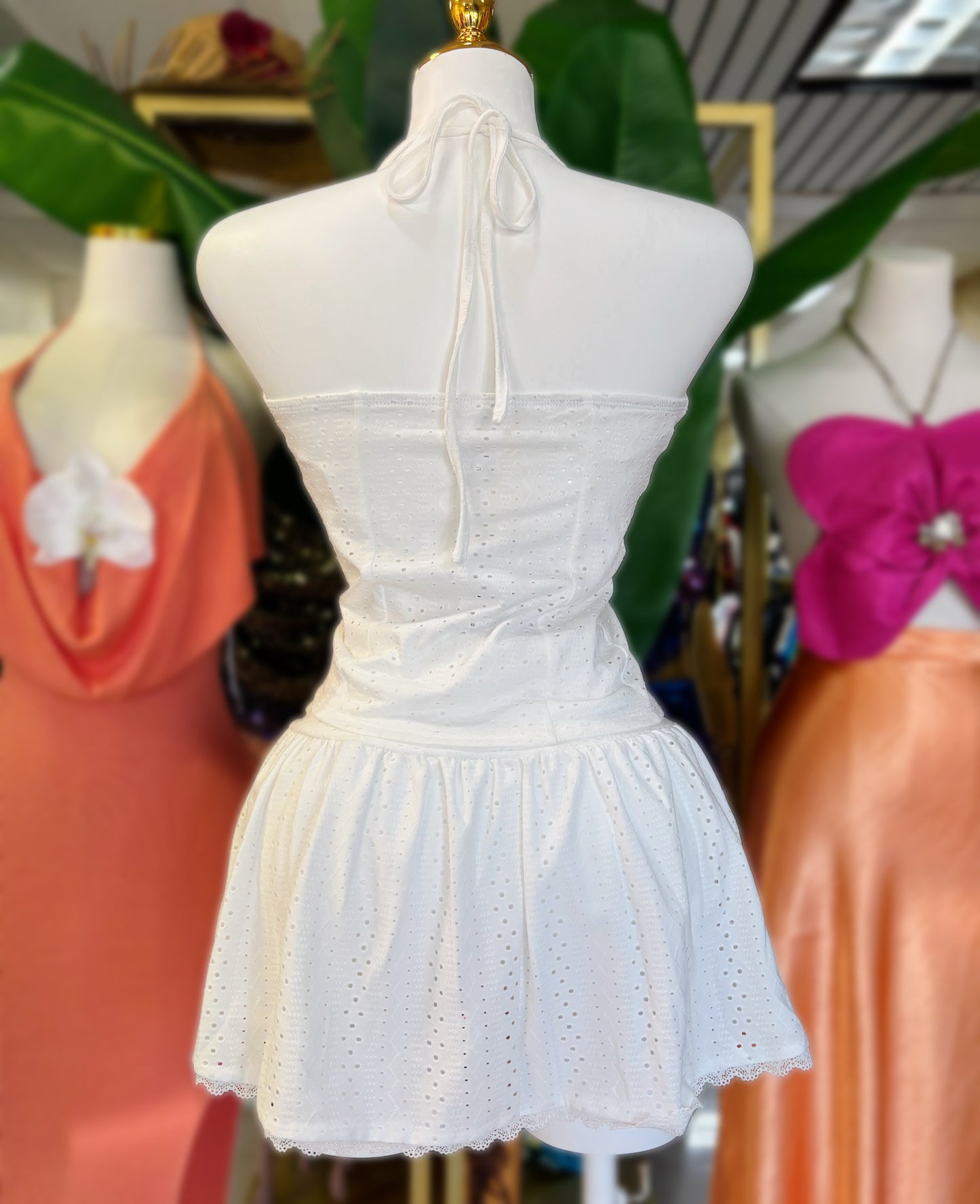 Bianca White Skirt Set