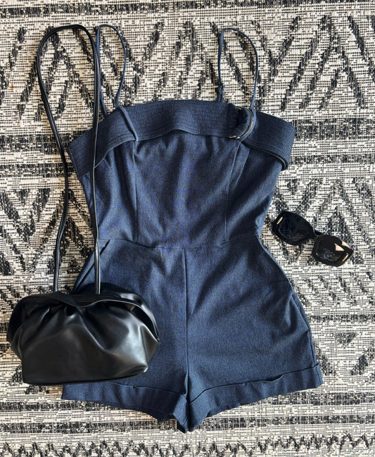 Elena Denim Romper