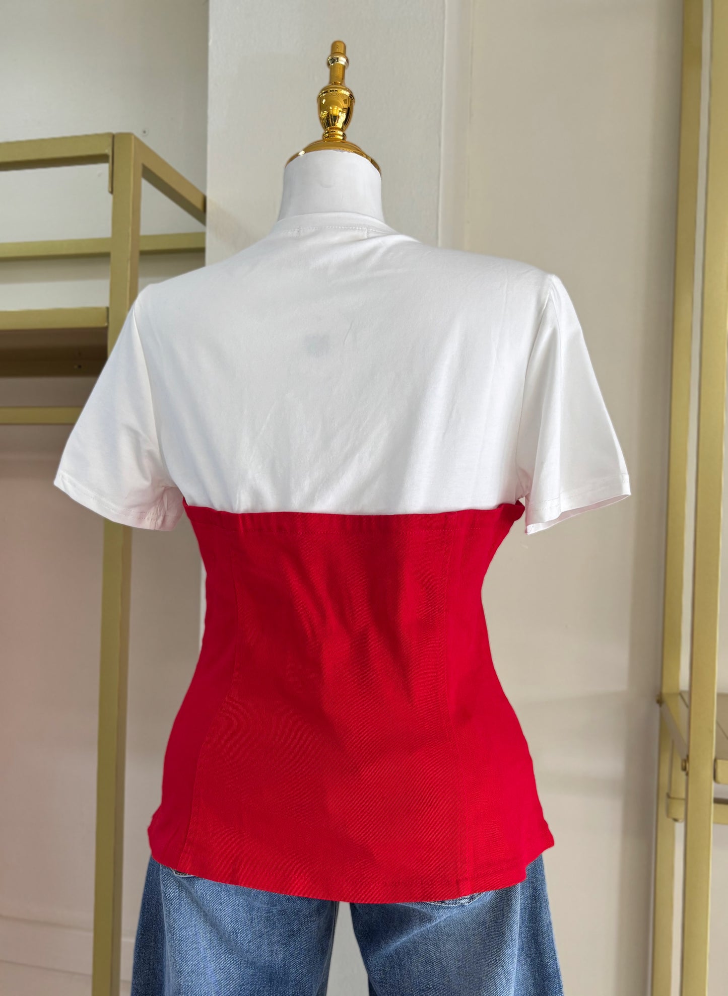 Valentina Red Detail Tshirt