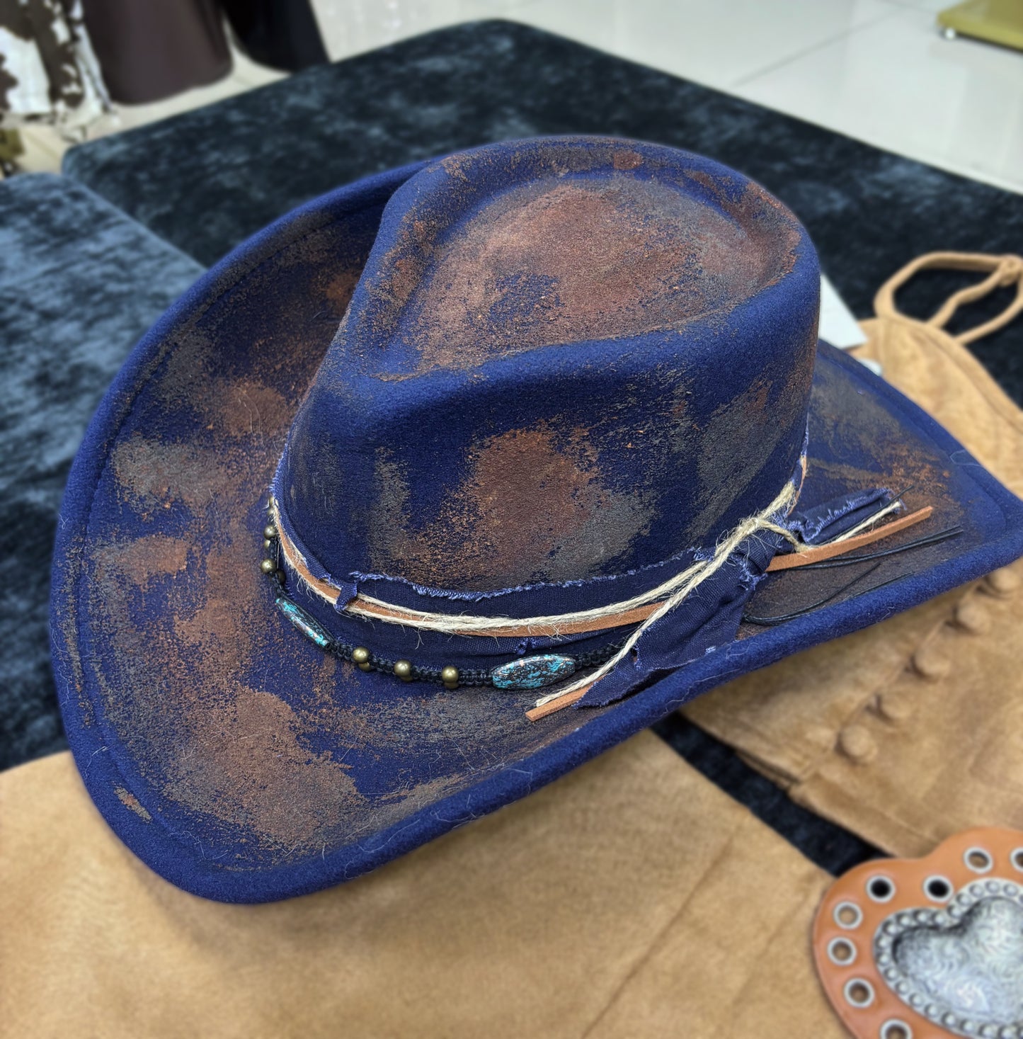 Cowboy Fashion Hat (Navy)